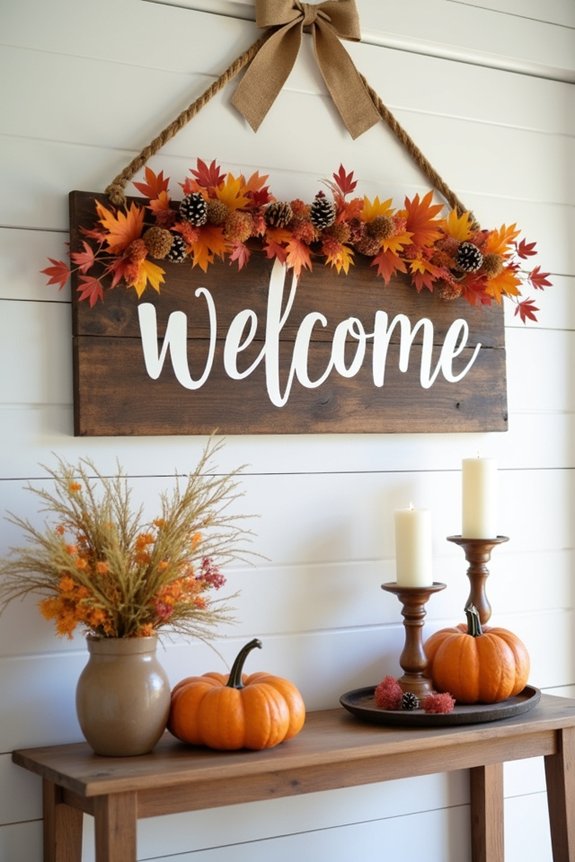 personalized welcoming thanksgiving sign