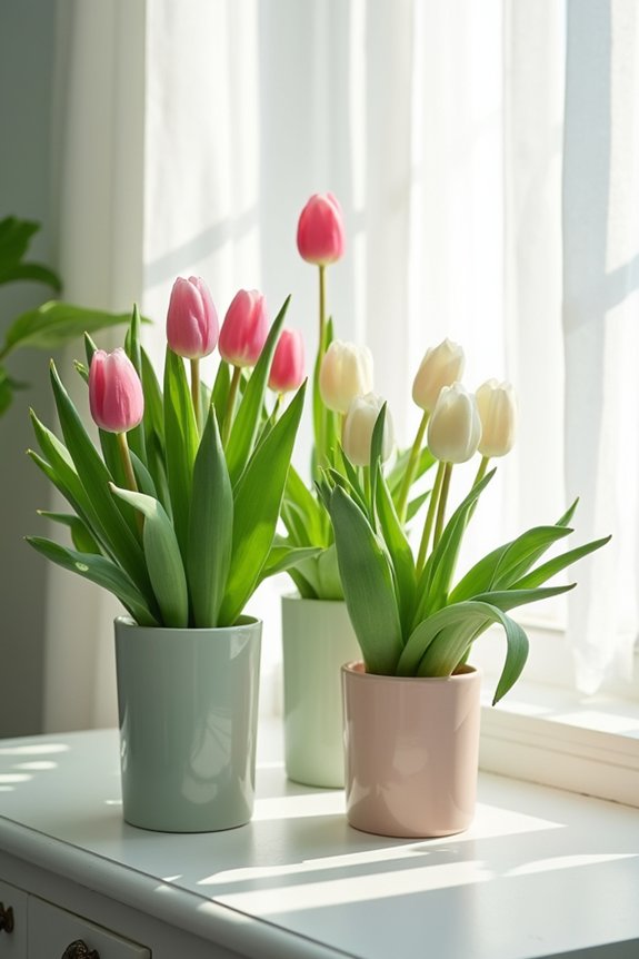 plants and fresh flowers