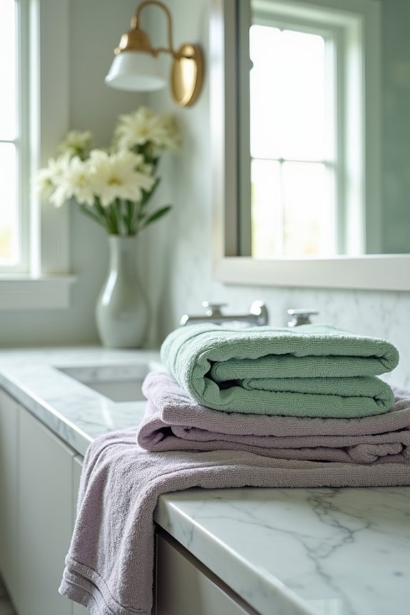 plush spa towels and robes