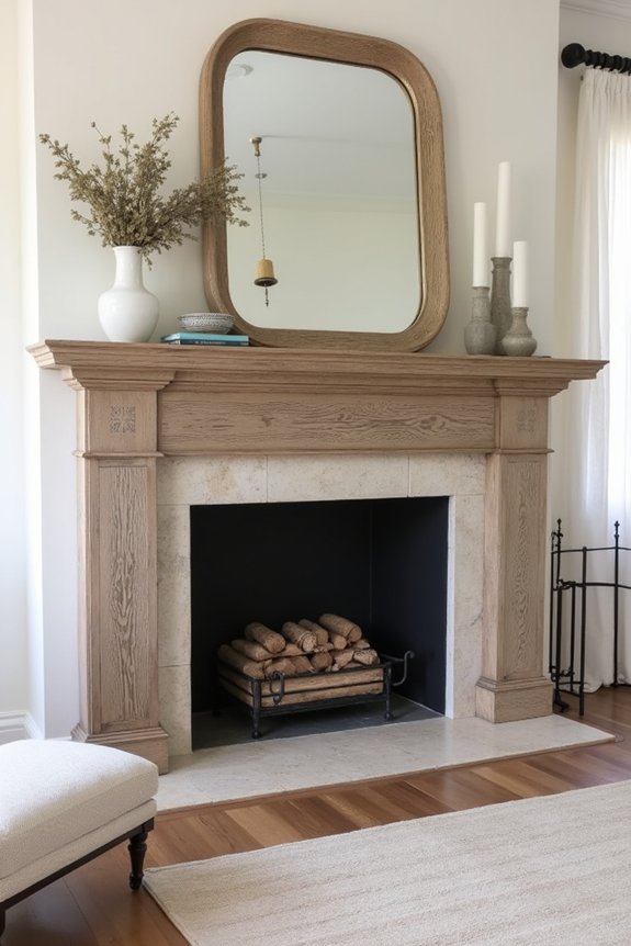 reclaimed wood faux fireplace