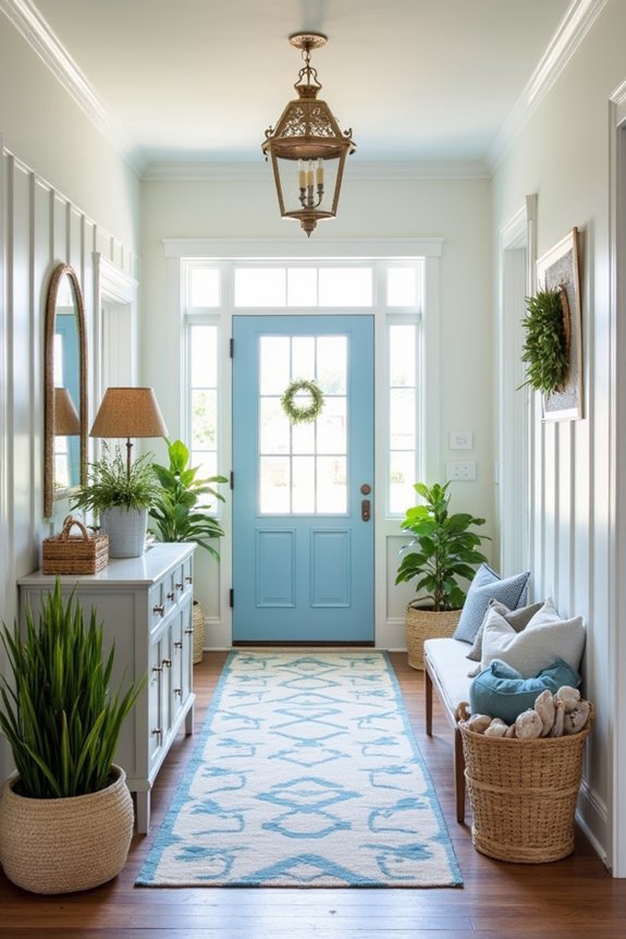 refreshing summer entryway decor