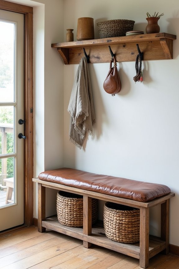 repurposed furniture for mudrooms