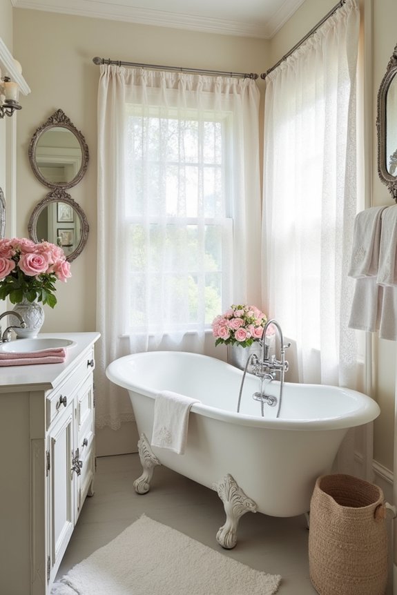 romantic bathroom design elements
