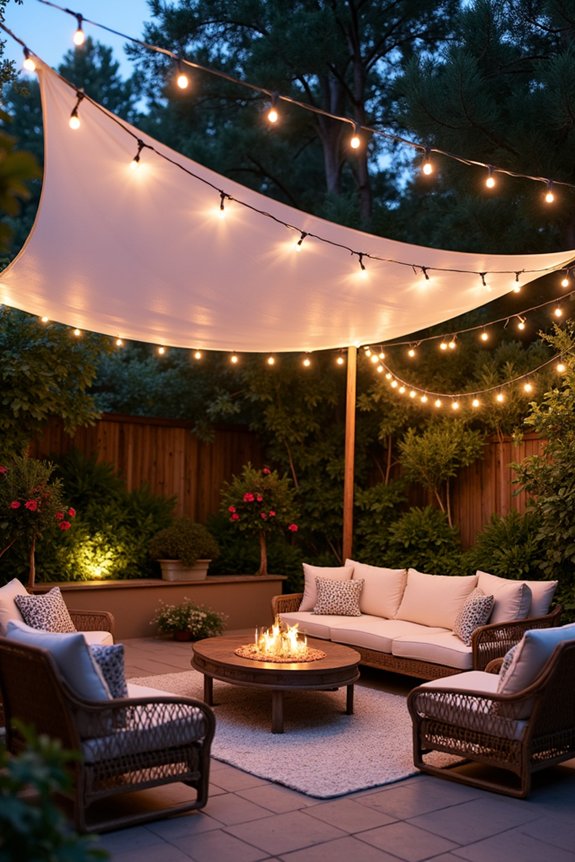 romantic string lights ambiance