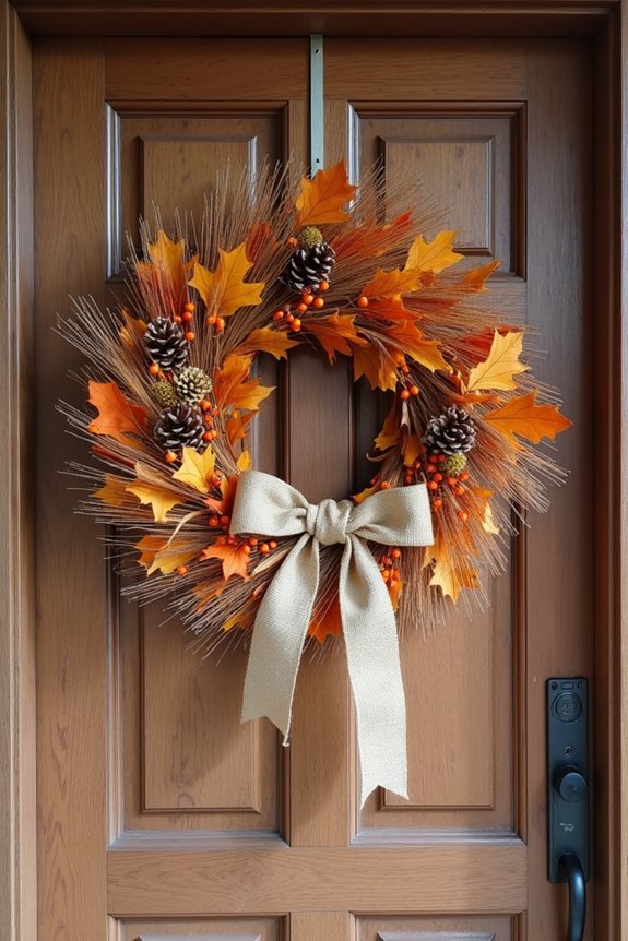 rustic autumn wreath decoration