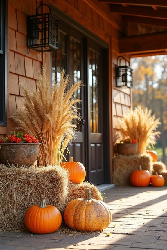 rustic autumn yard decor