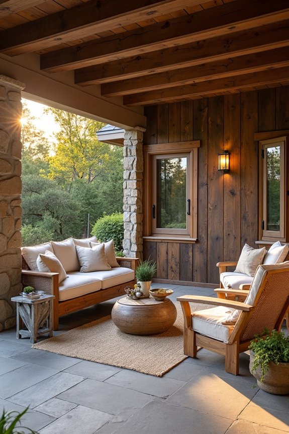 rustic outdoor transformation materials