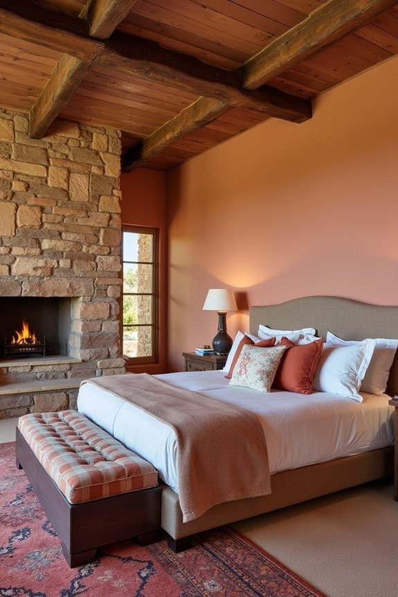rustic wood and stone