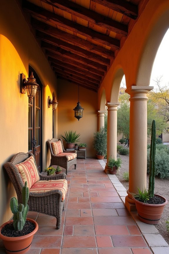 rustic wood elements enhance charm