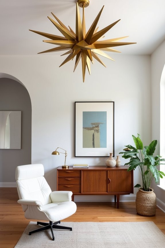 sculptural lighting enhances sophistication