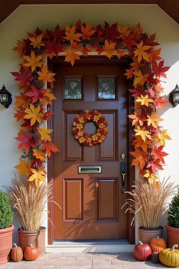 seasonal garland for entrance