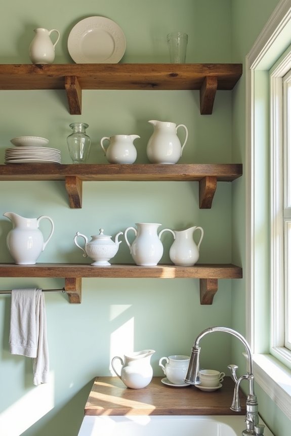 showcase ceramics with shelving
