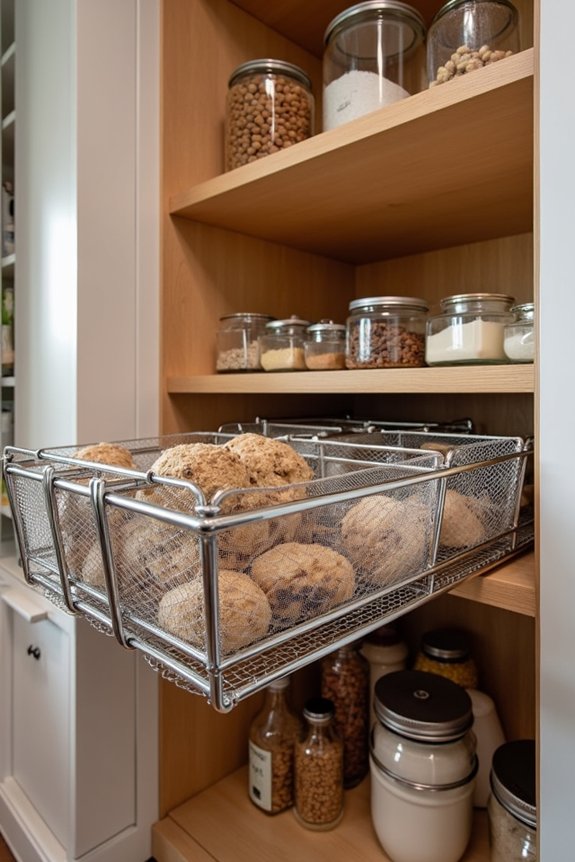 sliding baskets enhance accessibility