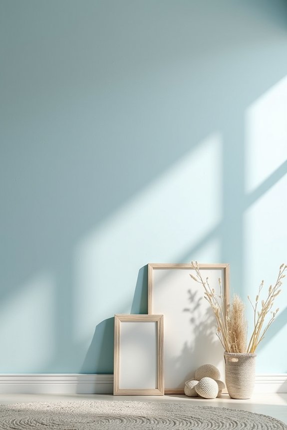 soft blue coastal wall