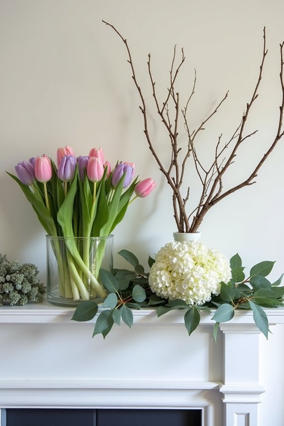 soft floral easter decor
