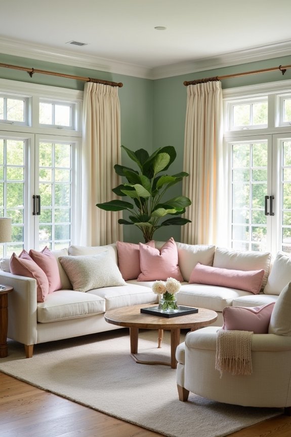 soft pastels and neutrals