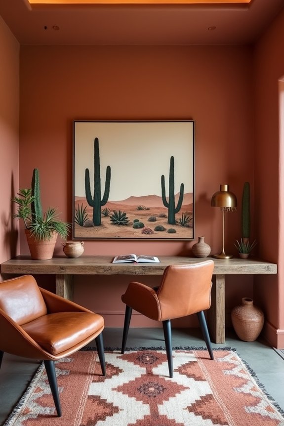 southwestern style office decor