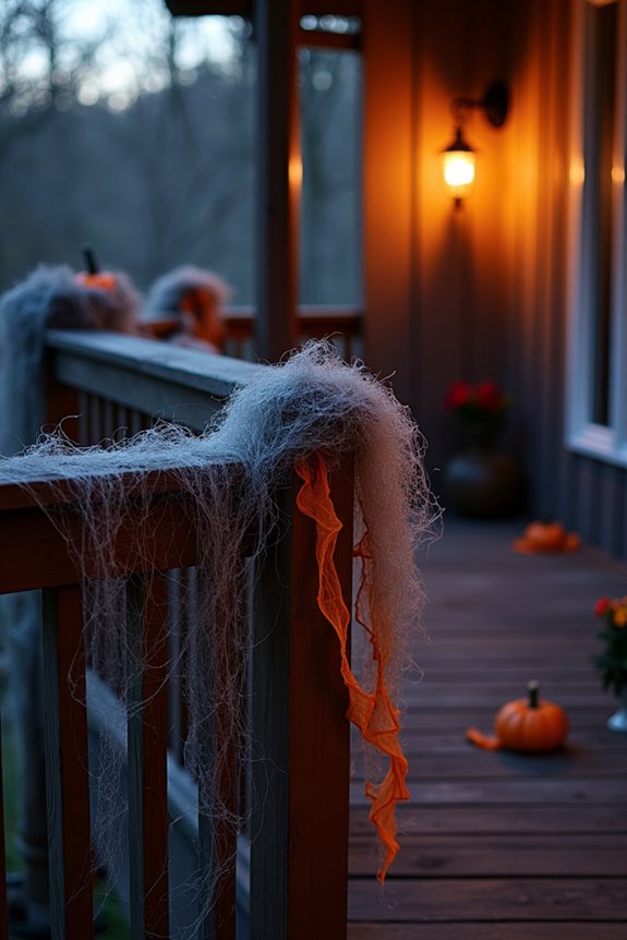 spooky cobwebs and fabric
