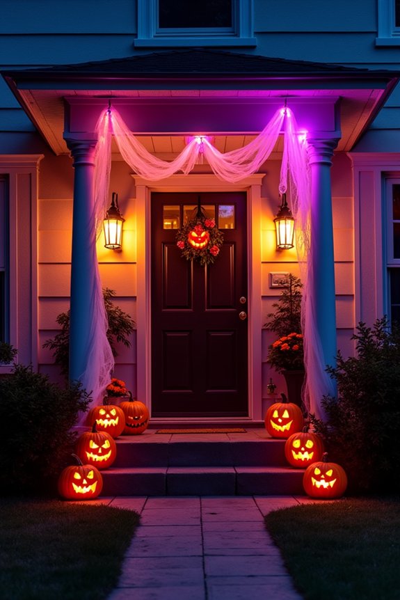 spooky front door lighting