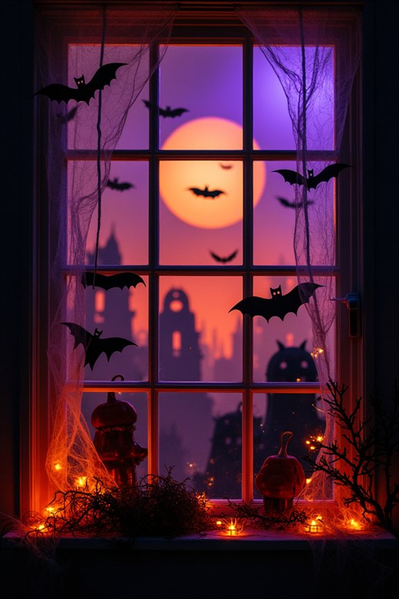 spooky halloween window decorations