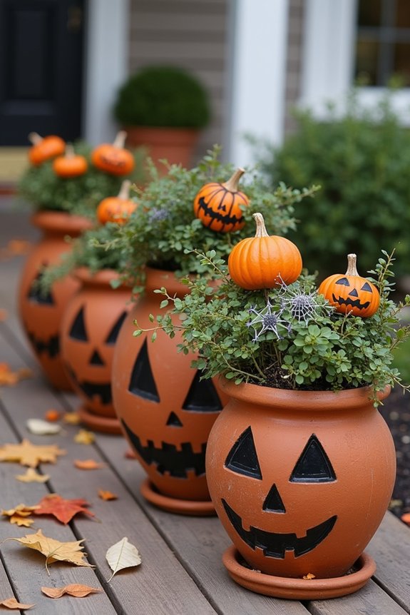 spooky themed diy planters