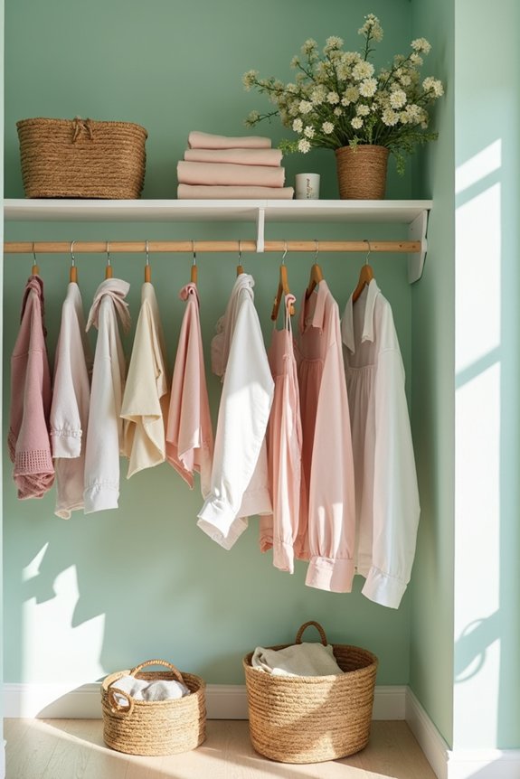 spring inspired closet decorations