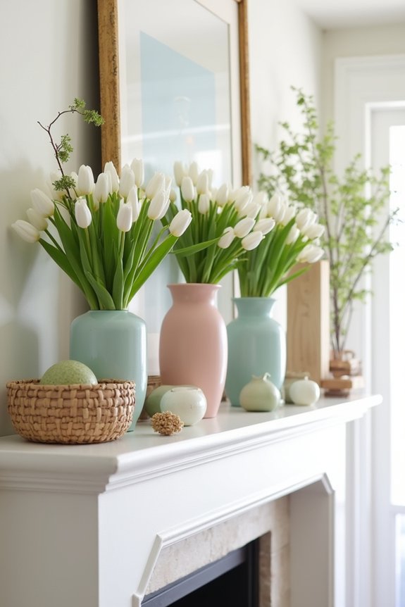 spring mantel decor ideas