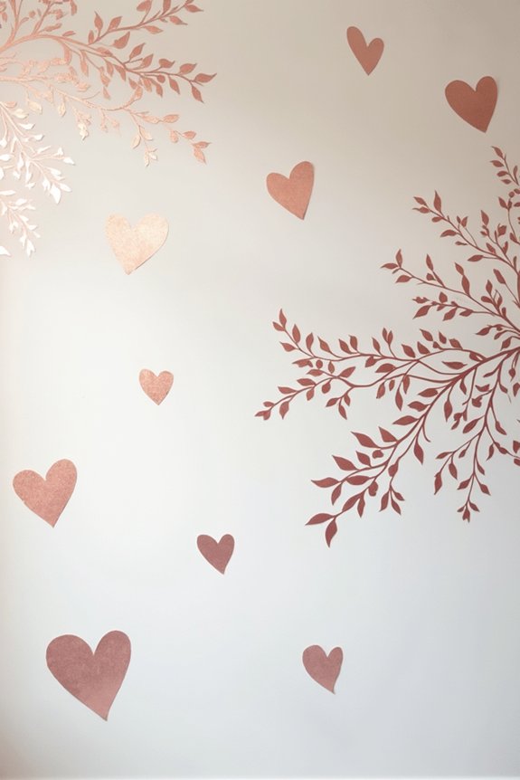 stencil romantic wall decor