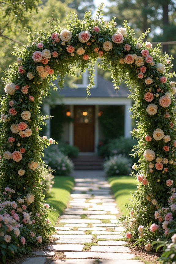 stunning entrance with garlands