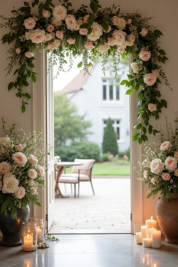 stunning floral entryway displays