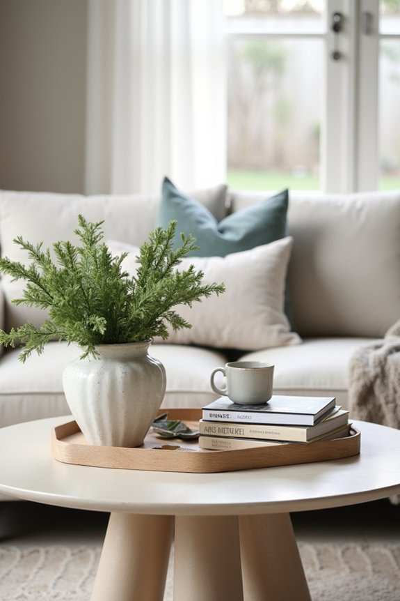 stylish coffee table arrangement