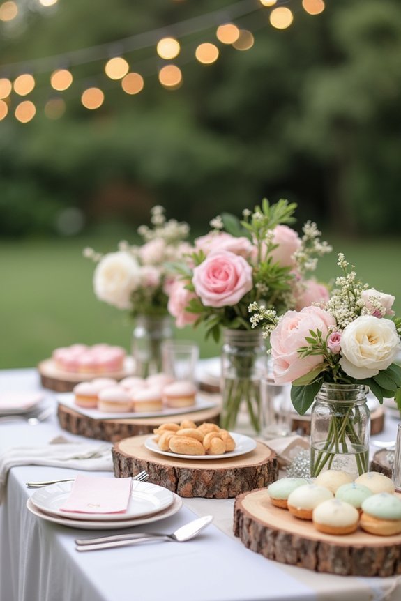 stylish food and drink table