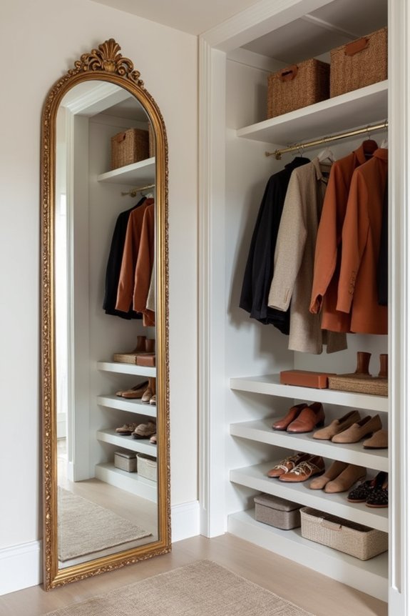 stylish mirror frame setup