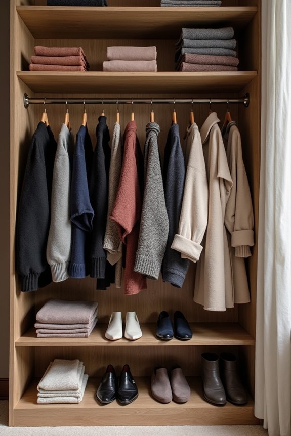 stylish winter wardrobe display