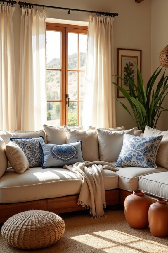textiles enhance mediterranean aesthetic