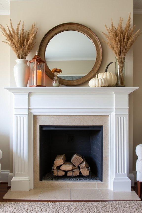 thanksgiving fireplace decor ideas