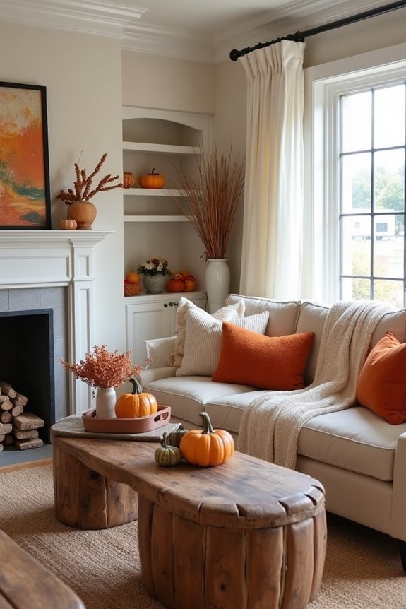 thanksgiving living room transformation