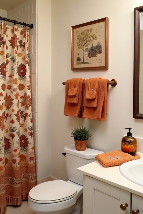 thanksgiving themed bathroom decor