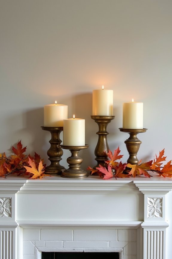 tiered candle height arrangement