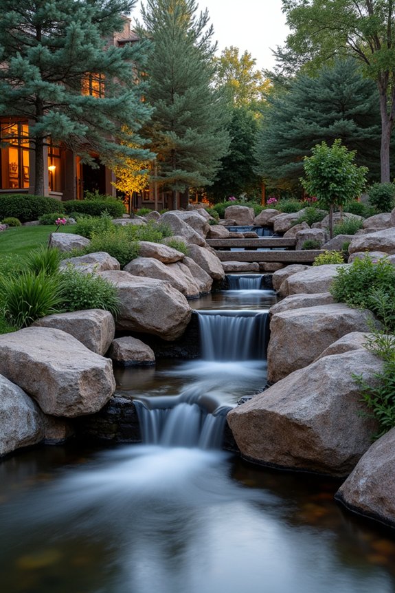 tranquil backyard water features