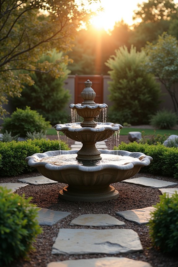 tranquil outdoor water features