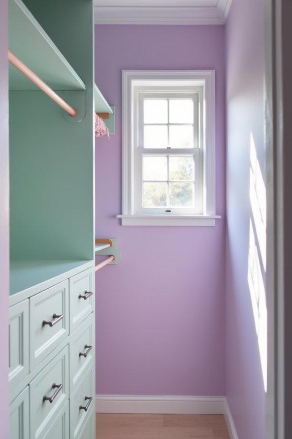 transform closet with pastels