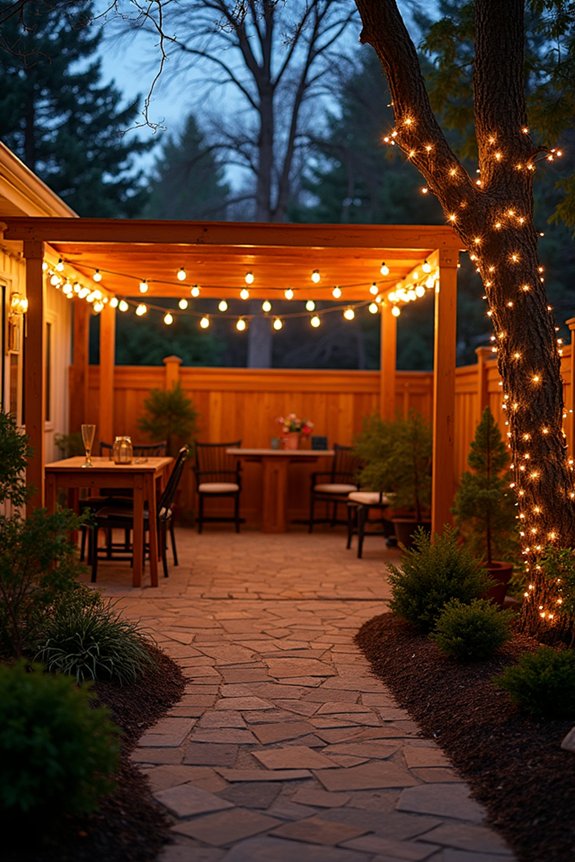 twinkling lights create ambiance