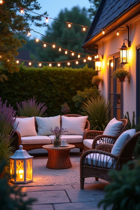 twinkling lights create ambiance