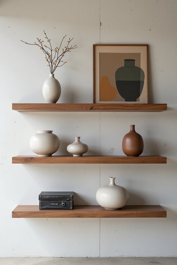 versatile modern floating shelves