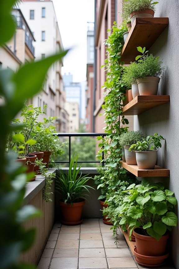 vertical gardening with planters