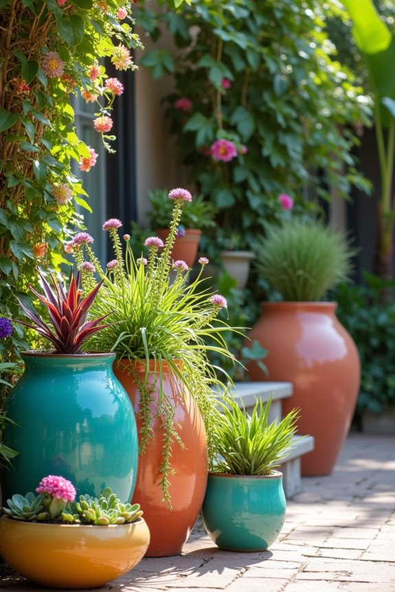 vibrant container garden arrangements