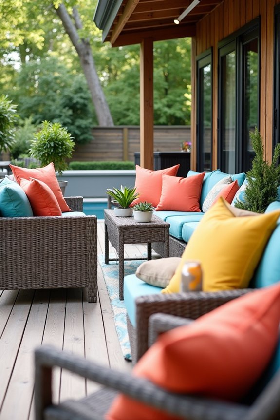 vibrant cushions for comfort