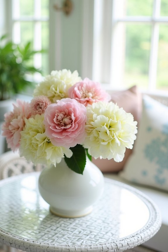 vibrant floral arrangements create