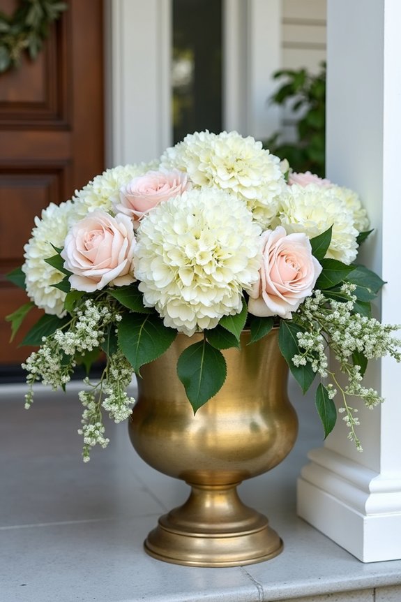 vibrant floral entry decor